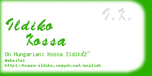 ildiko kossa business card